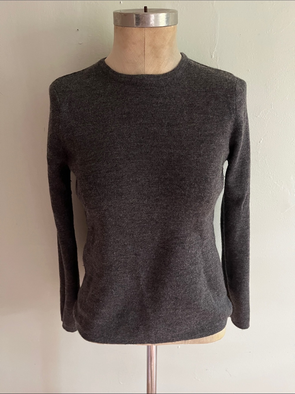 Grey Merino wool sweater by Finn wright Manson